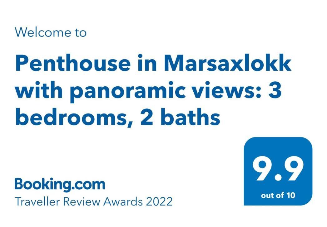Penthouse In Marsaxlokk With Panoramic Views: 3 Bedrooms, 2 Baths Zewnętrze zdjęcie